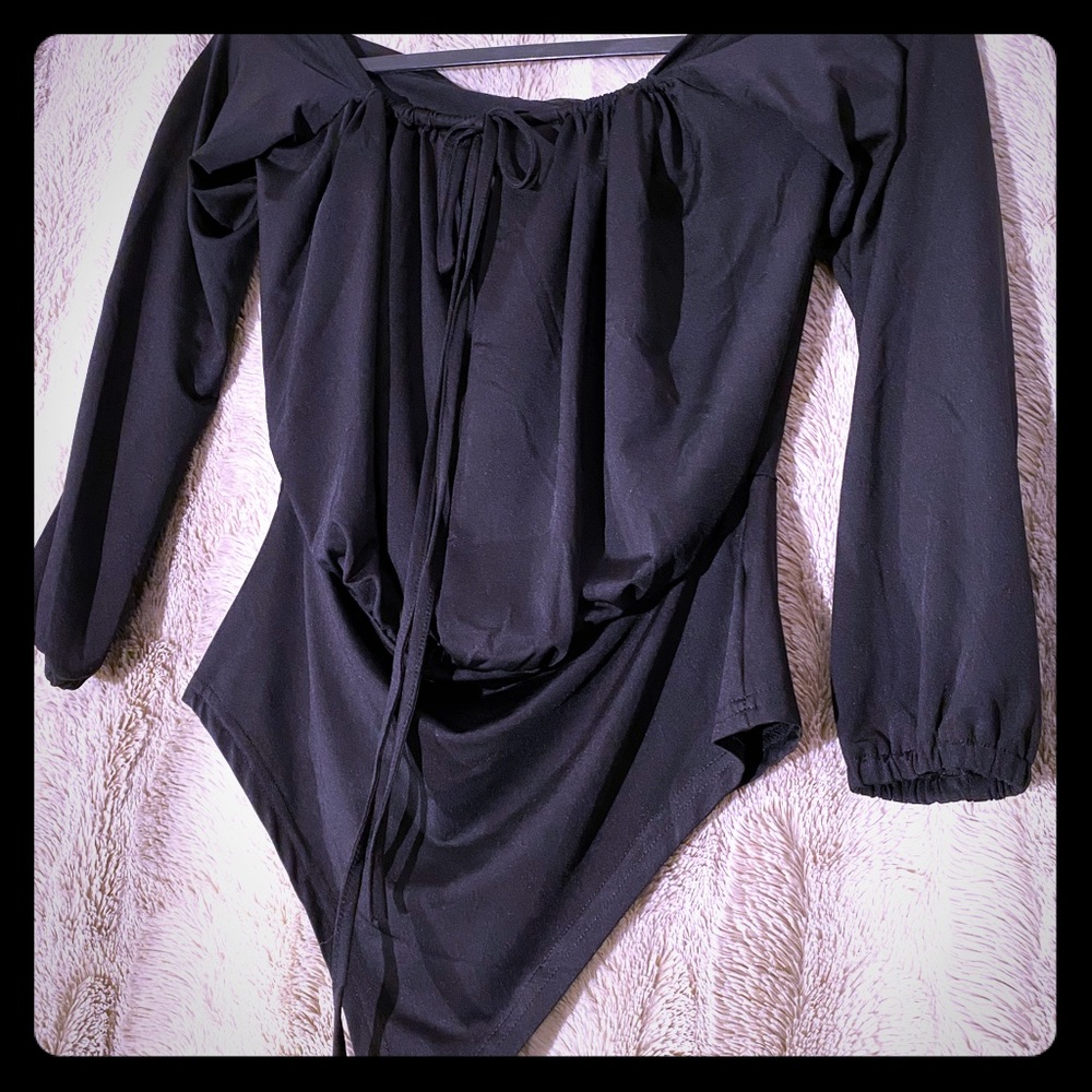 Black bodysuit top